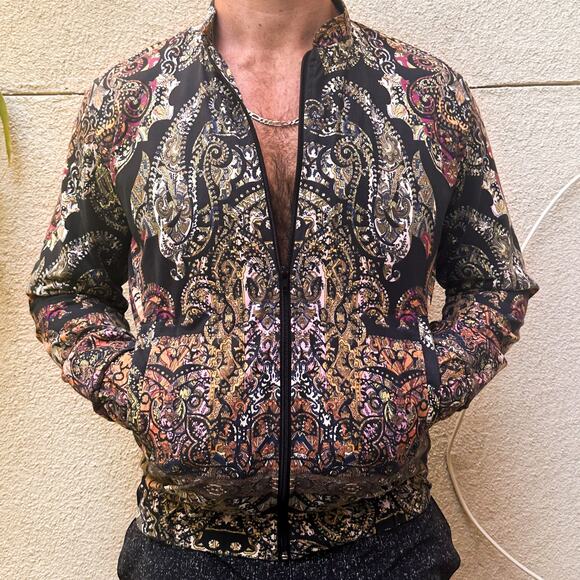 Corridor Other - PARDO Colombian Brand Paisley Boho Retro Bomber Jacket Sz. L